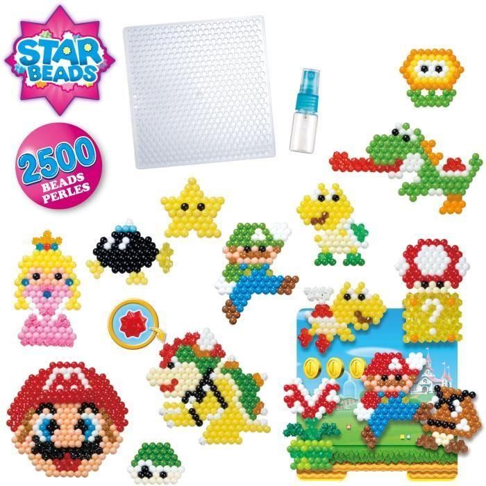 Aquabeads Cubo de creatividad Super Mario, Set de manualidades para niños con cuentas de agua, Edad +4 años, Medidas 16.5x16x14 cm 1