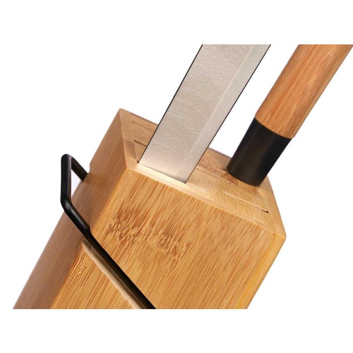 Tacoma 5 Cuchillos de Bambú Kinvara - Acero 2CR14, Natural - 18.5x36x8.5 cm (4 Unidades) 2 Tacoma 5 Cuchillos de Bambú Kinvara - Acero 2CR14, Natural - 18.5x36x8.5 cm (4 Unidades) 2
