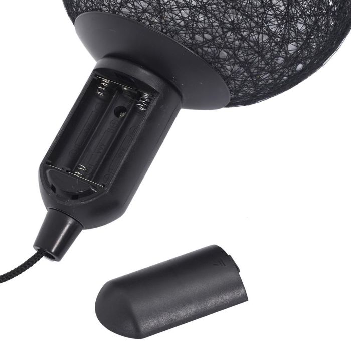 Home Deco Factory Bola Led Colgar Negro Diámetro 15 cm con Cable 1,15 m 6