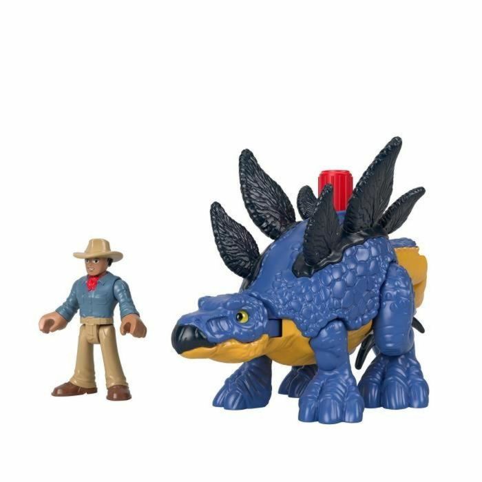 FISHER - PRICE IMAGINEXT - Jurassic World - Stegosaurus And Character - Figura de acción de 1.ª edad - 3 años y más