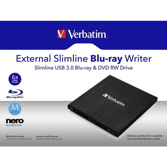 Verbatim Lector/Grabador Blu-ray Externo Slimline USB 3.0 5 Verbatim Lector/Grabador Blu-ray Externo Slimline USB 3.0 5