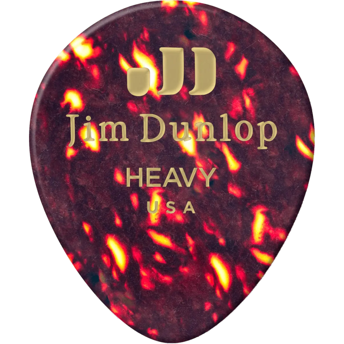 DUNLOP Pack 12 Púas Genuine Celluloid Teardrop Shell - Heavy 1