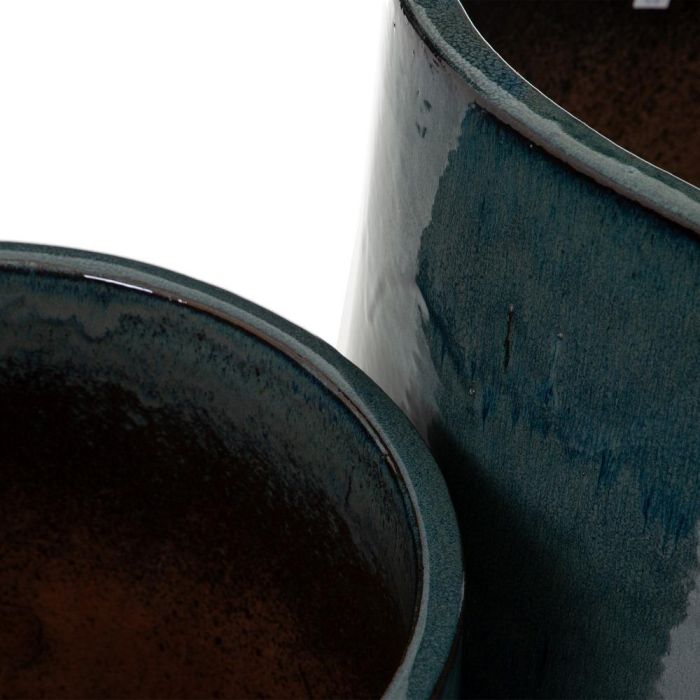 S/2 Jarrones Azul Cerámica Decoración 52 X 52 X 80 cm