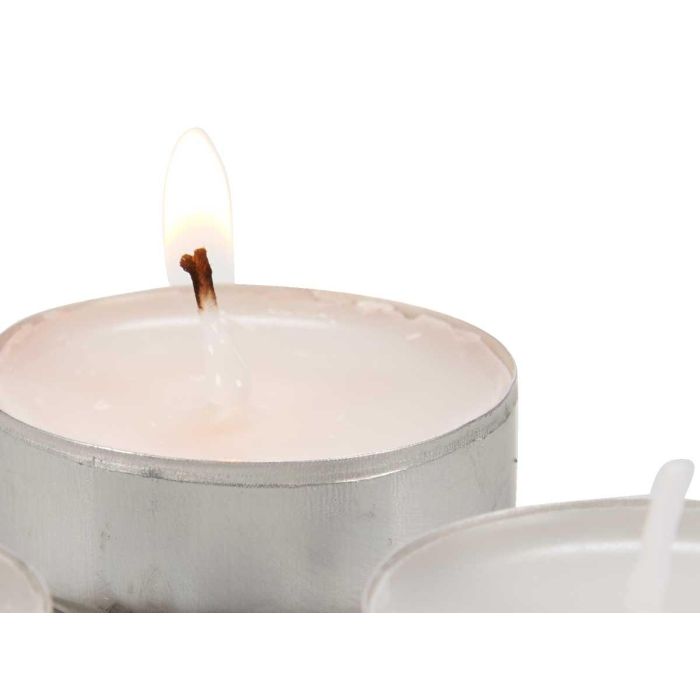 Acorde Set 100 Velas de Té Blancas de Cera y Aluminio, 4 Horas de Duración, Medidas por Pieza: 3.75x3.75x1.6 cm (10 Unidades) 3 Acorde Set 100 Velas de Té Blancas de Cera y Aluminio, 4 Horas de Duración, Medidas por Pieza: 3.75x3.75x1.6 cm (10 Unidades) 3