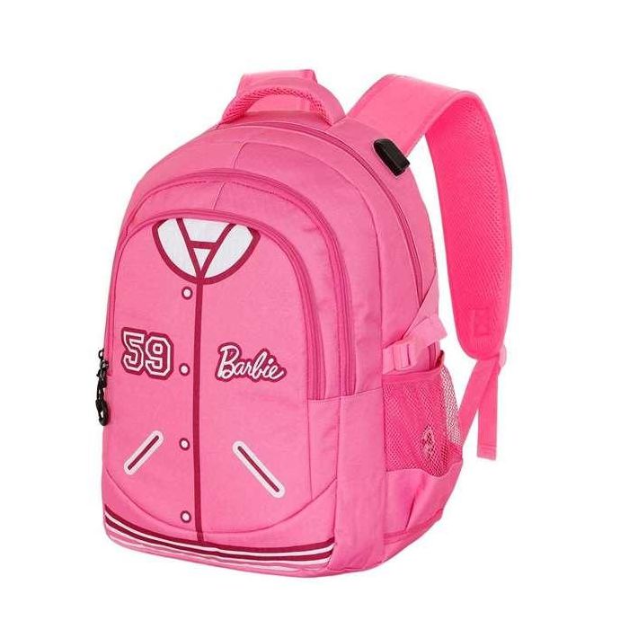 Karactermania Barbie Run. Plus Fan Varsity Mochila Escolar Rosa 44x34x21 cm con Puerto USB y Compartimentos Múltiples 4 Karactermania Barbie Run. Plus Fan Varsity Mochila Escolar Rosa 44x34x21 cm con Puerto USB y Compartimentos Múltiples 4