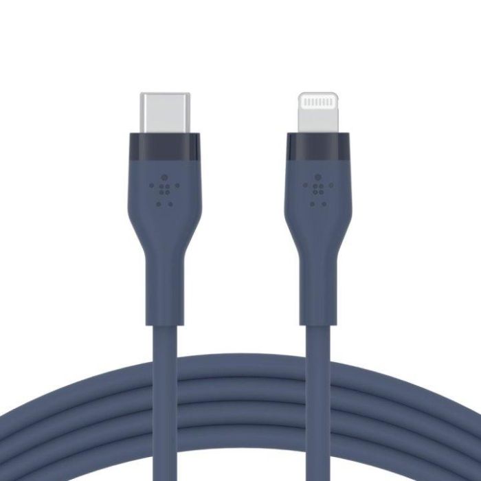 Belkin CAA009BT1MBL Cable USB-C a Lightning de Silicona 1m Azul 2