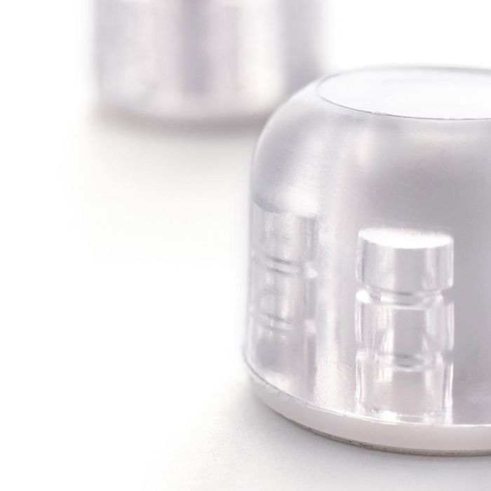 Rei Tope de puerta Top Transparente Adhesivo Plástico ABS Protección Paredes Suelo 30x30x22mm 2