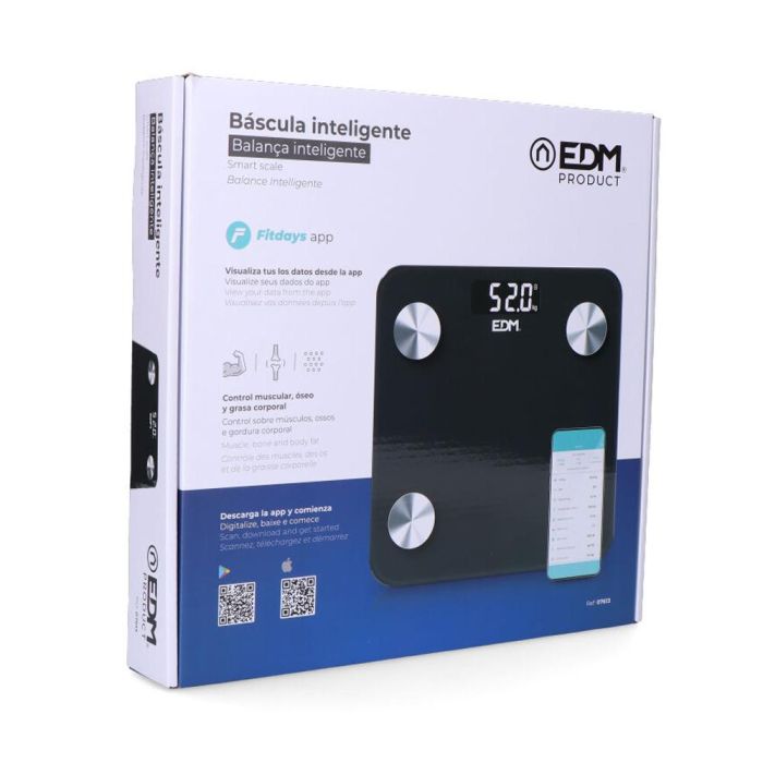 Edm Body composition - Báscula de baño digital inteligente con Bluetooth, mide grasa corporal, hidratación, masa muscular, hasta 180 kg 4 Edm Body composition - Báscula de baño digital inteligente con Bluetooth, mide grasa corporal, hidratación, masa muscular, hasta 180 kg 4