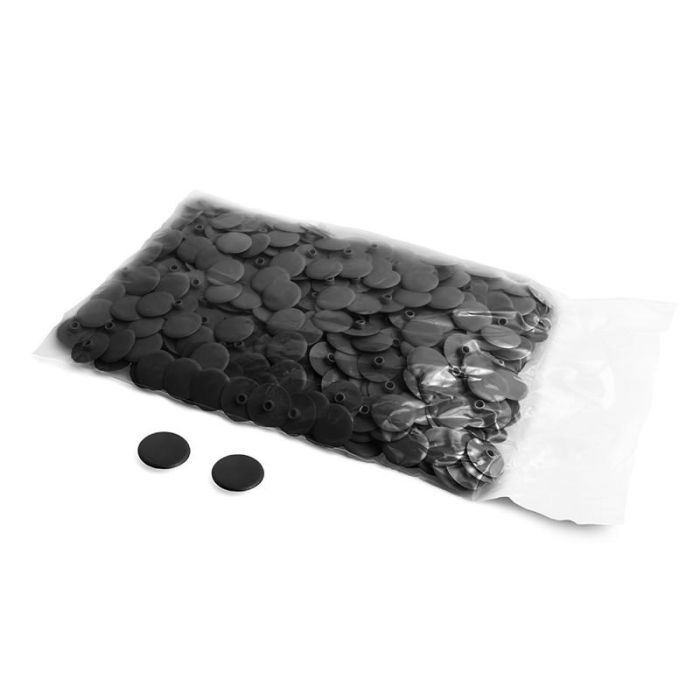 Herrajes Fab.Nacional Tapa Excéntrica Embellecedora Modelo Gozo Ø17 Negro 500 Unidades Formato Bolsa