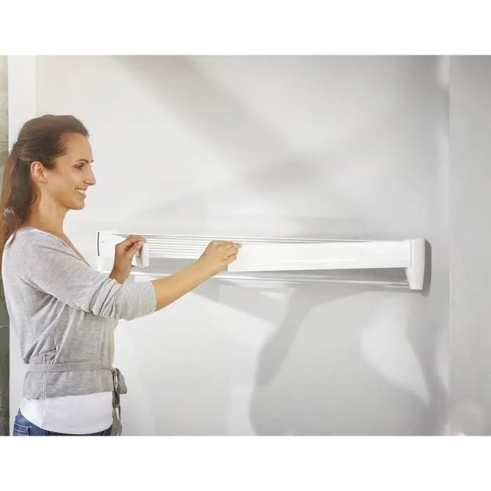 Leifheit Secador de pared TELEGANT 36 Protect Plus Tendedero 3,60m Toallero Compacto 3