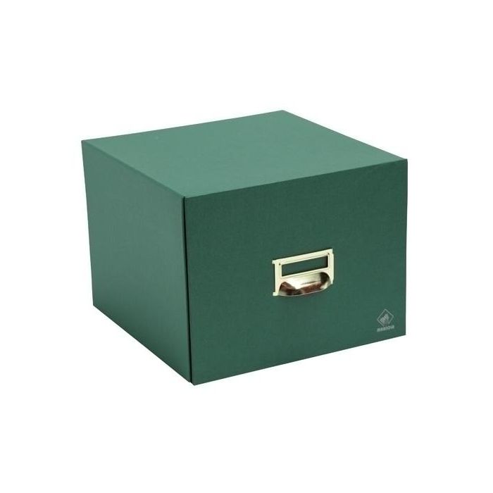 Mariola Fichero de Cartón Forrado Geltex, 500 Fichas de 250x190 mm, Verde