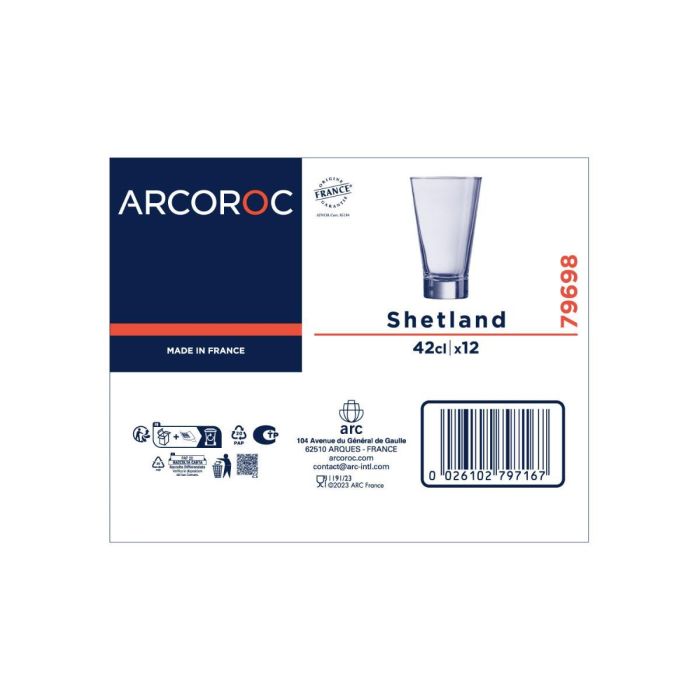 Set de Vasos Arcoroc 79698 Transparente Vidrio 420 ml (12 Unidades) 2