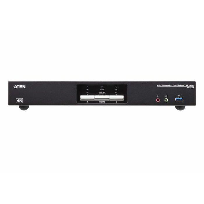 Aten CS1942DP Switch KVM 2 Puertos, 4K, USB 3.0, Doble DisplayPort, Dual Display, 3.5mm, RJ-45, HDCP, 335x156.6x44 mm 2