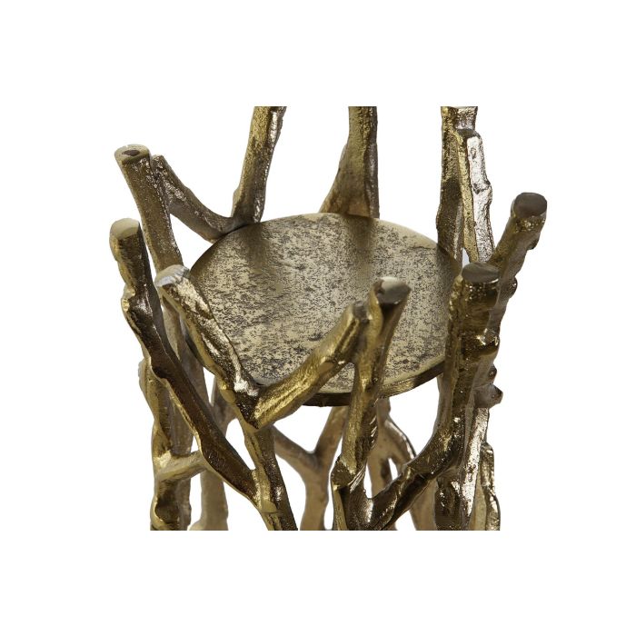 DKD Home Decor Portavelas Dorado 13 x 23 x 13 cm (2 Unidades) 1