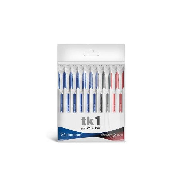 Boligrafo Office Box Tk1 1Mm Azul Bolsa De 10