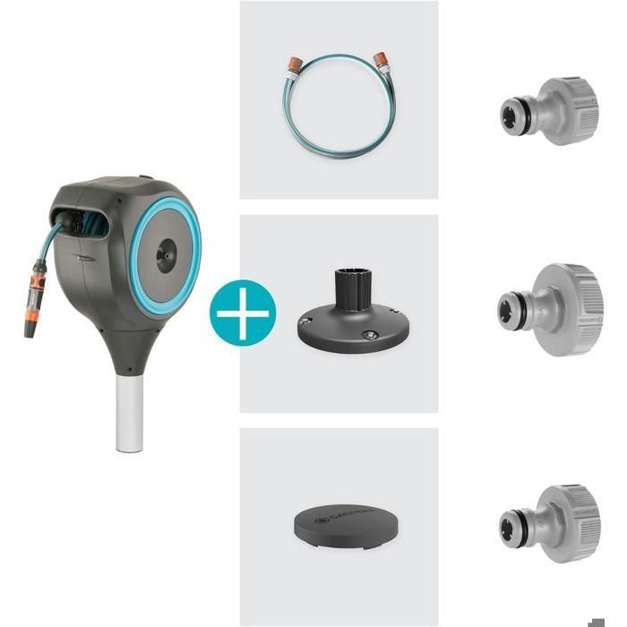 Gardena RollUp S Enrollador de Manguera Automático para Terraza 15m x 13mm Azul con Sistema Antitorsión y Antienganche, Giro 360° 4 Gardena RollUp S Enrollador de Manguera Automático para Terraza 15m x 13mm Azul con Sistema Antitorsión y Antienganche, Giro 360° 4