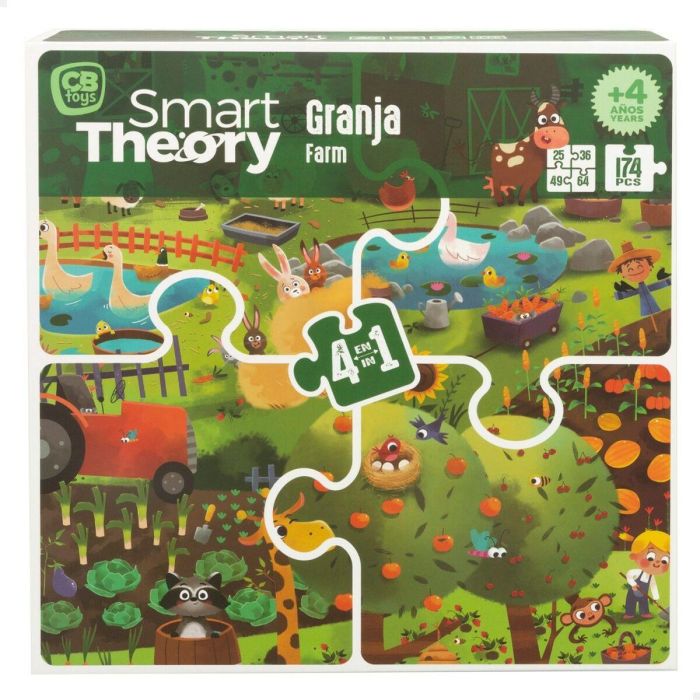 Puzzle Infantil Colorbaby 4 en 1 174 Piezas Granja 68 x 68 cm (6 Unidades) 6 Puzzle Infantil Colorbaby 4 en 1 174 Piezas Granja 68 x 68 cm (6 Unidades) 6