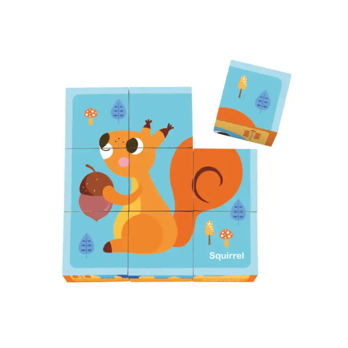 Imaginovo Puzle Infantil de Madera Cubos de Animales +24 Meses 15 Piezas 12 Patrones 22x22x6.4cm 1 Imaginovo Puzle Infantil de Madera Cubos de Animales +24 Meses 15 Piezas 12 Patrones 22x22x6.4cm 1