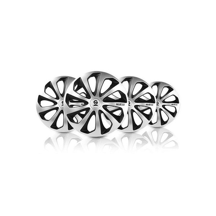 Sparco Tapacubos Sicilia Bicolor 16" Plata-Negro Cs5 SPC1673SVBK 4 Unidades 6