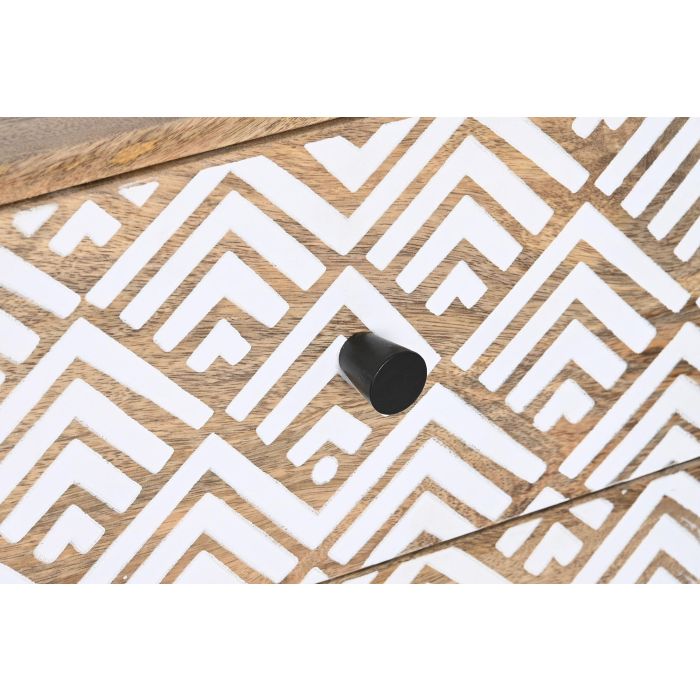 DKD Home Decor Mueble TV Boho Natural Blanco 135 x 40 x 55 cm 4