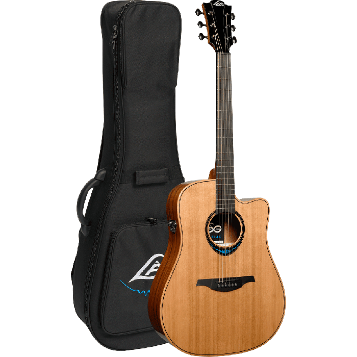 Guitarra Acústica Lâg Dreadnought Cutaway A/E Blue Wave 2 3