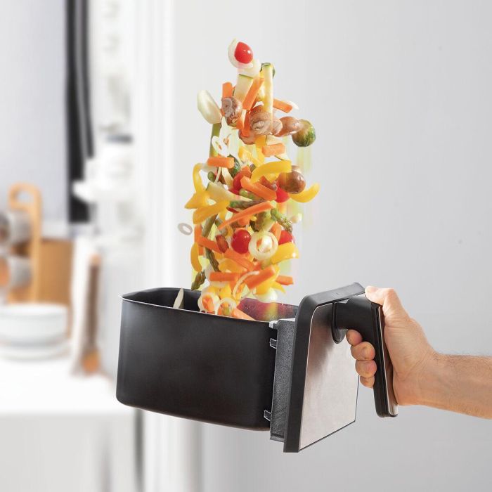 Freidora de Aire InnovaGoods Fryinn Double 8000 Negro 3400 W 8 L Acero Inoxidable 5 Freidora de Aire InnovaGoods Fryinn Double 8000 Negro 3400 W 8 L Acero Inoxidable 5