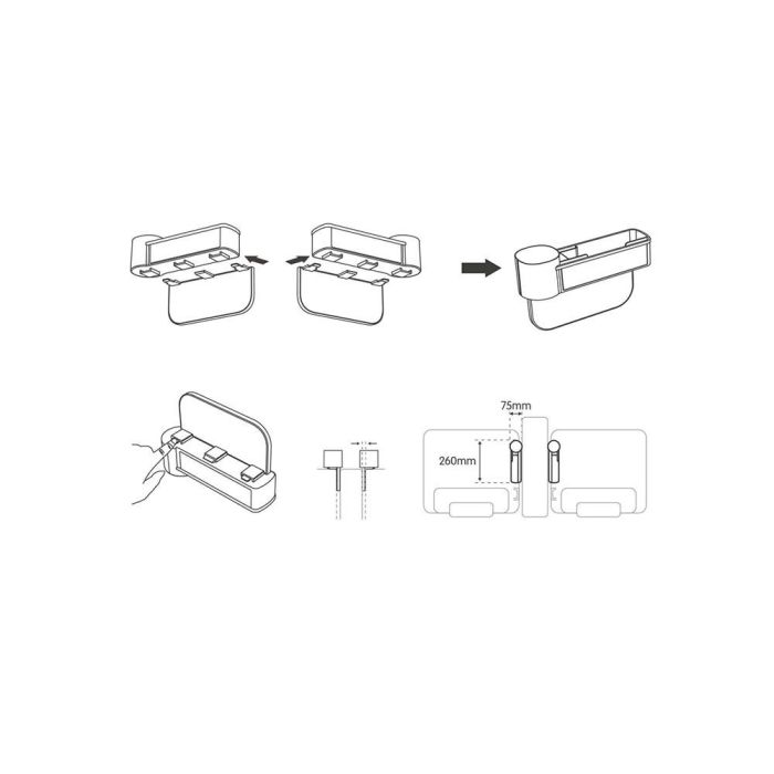 Organizador de espacio entre asientos de automóvil dunlop 2