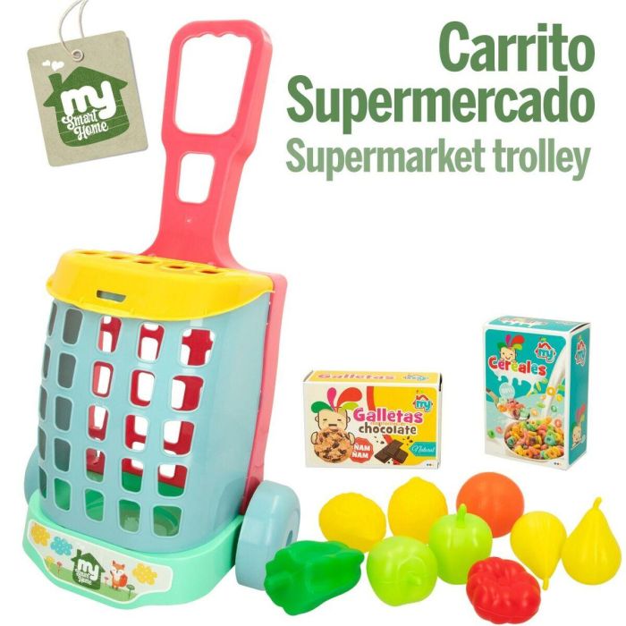 Carro de Compra Colorbaby My Home Juguete 12 Piezas 15 x 10 x 6 cm 8 Unidades 5