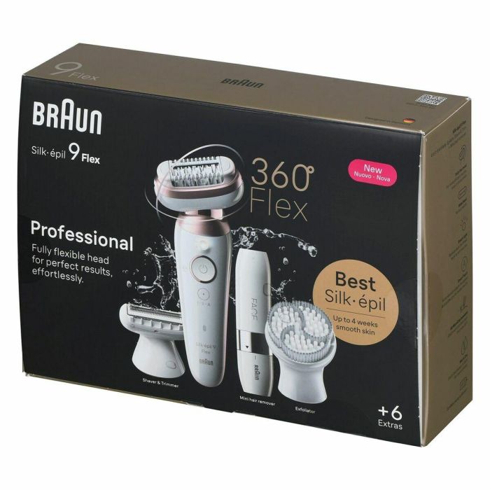 Braun Silk-épil 9 Flex BRA1716478137106 - Depiladora Eléctrica Inalámbrica con 2 Velocidades y 50 Minutos de Autonomía 18