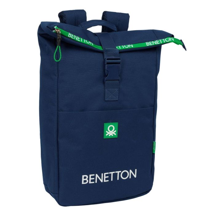 Mochila para Portátil Benetton Green Azul marino 28 x 42 x 13 cm