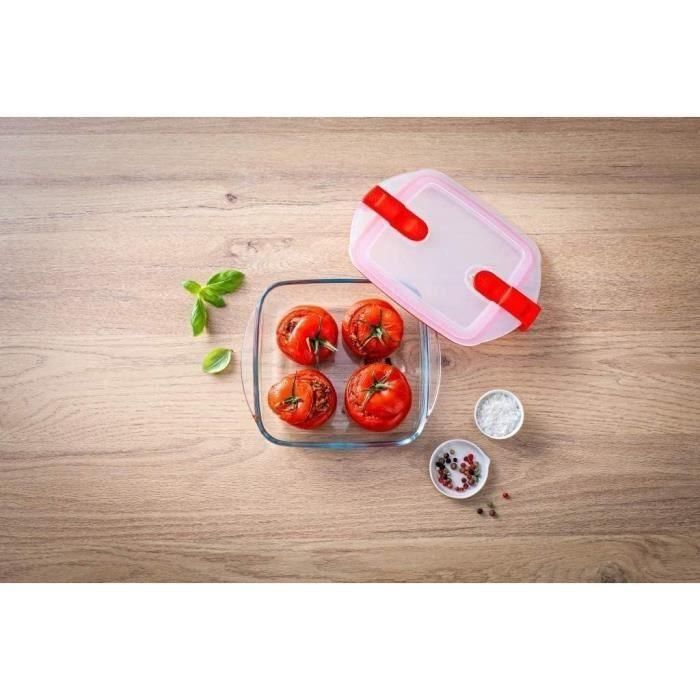 Hermetico Cuadrado Boro Cook&Heat Pyrex 21x17x6 cm-1 L 2 Hermetico Cuadrado Boro Cook&Heat Pyrex 21x17x6 cm-1 L 2