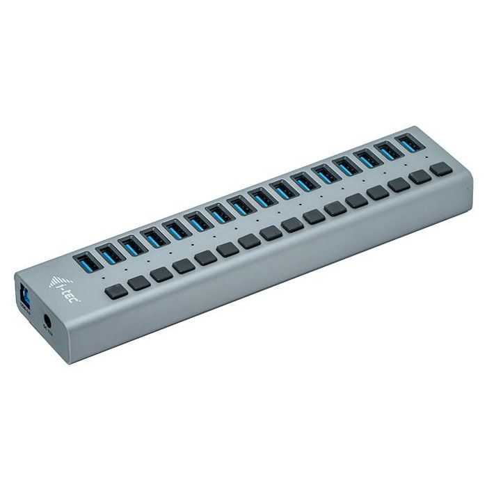 Hub USB i-Tec U3CHARGEHUB16 Gris 90 W 1 Hub USB i-Tec U3CHARGEHUB16 Gris 90 W 1