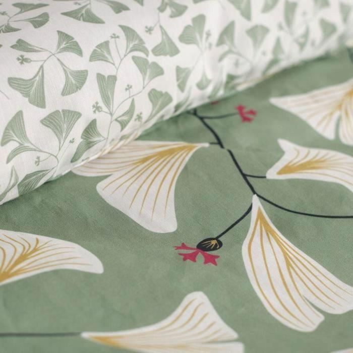 Today 122794 Juego de cama Sunshine 100% Algodón 240x220cm 2 personas con 2 fundas almohada 63x63cm Estampado Verde 1