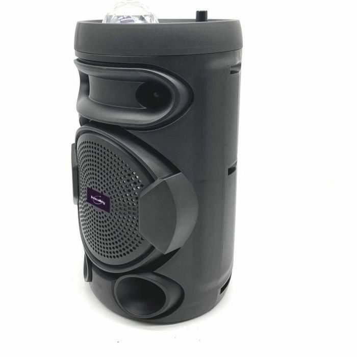 Inovalley KA02 BOWL Altavoz de Luz Bluetooth 400W con Función Karaoke, Bola LED Caleidoscopio, USB, Micro-SD y Micrófono Incluido 2