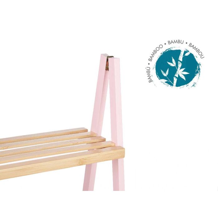 Estantería Escalera 3 Estantes Bambú Rosa Berilo 40x81x30 cm 3 Estantería Escalera 3 Estantes Bambú Rosa Berilo 40x81x30 cm 3