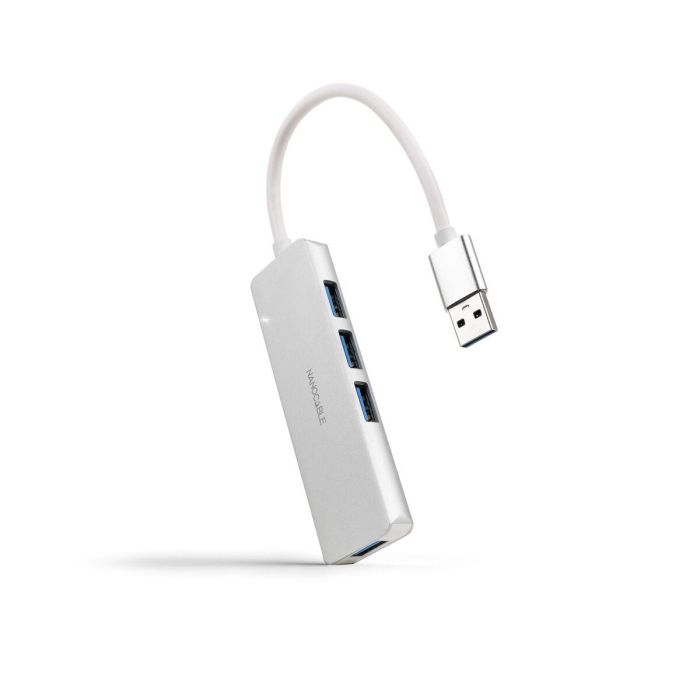 Hub USB NANOCABLE Plateado 0 Hub USB NANOCABLE Plateado 0