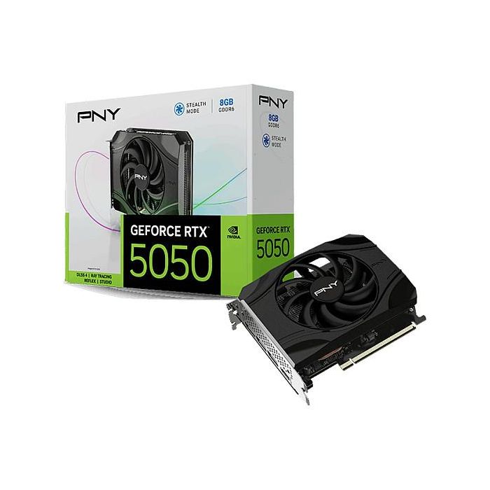 PNY GeForce RTX 5050 8GB GDDR6 Tarjeta Gráfica con 1 Ventilador 9