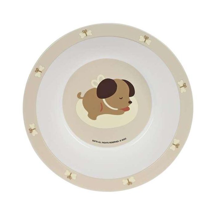 Safta Set de Platos y Cubiertos Preescolar Puppy para Niños a Partir de 3 Años, Beige, 22.5x26x5.5cm 2