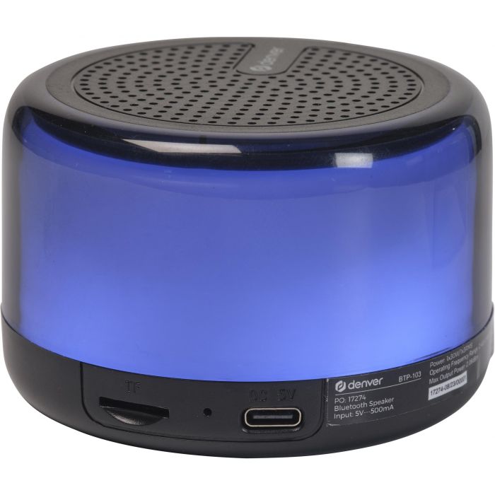 Altavoz Bluetooth Portátil Denver Electronics BTP-103 Negro 3 W 9 Altavoz Bluetooth Portátil Denver Electronics BTP-103 Negro 3 W 9