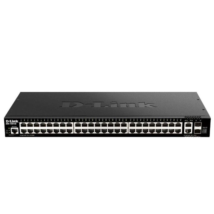 D-Link DGS-1520-52/E Switch gestionado L2+ con capacidades L3 estáticas, 48 puertos 10/100/1000BASE-T, 2x10GBASE-T, 2x10G SFP+ D-Link DGS-1520-52/E Switch gestionado L2+ con capacidades L3 estáticas, 48 puertos 10/100/1000BASE-T, 2x10GBASE-T, 2x10G SFP+