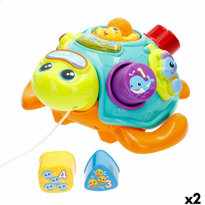 Juguete de arrastre Winfun 23 x 12 x 23 cm Tortuga Multicolor (2 Unidades) 0 Juguete de arrastre Winfun 23 x 12 x 23 cm Tortuga Multicolor (2 Unidades) 0