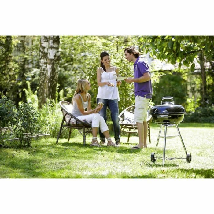 Barbacoa de carbón WEBER Compact Kettle Ø47 cm - Acero cromado - Negro 5