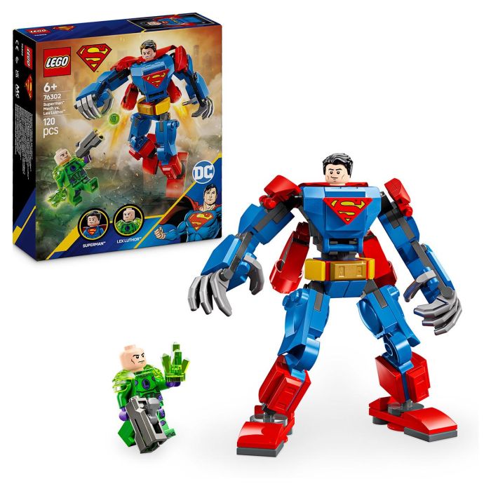 LEGO DC 76302 Superman's Mech vs. Lex Luthor - Juguete de superhéroe para edades de 6 años