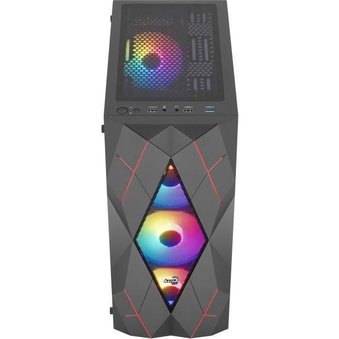 Caja para PC - AEROCOOL - Volcan G v1 (Negro) - Torre media - Formato ATX - Sin fuente de alimentación 2 Caja para PC - AEROCOOL - Volcan G v1 (Negro) - Torre media - Formato ATX - Sin fuente de alimentación 2