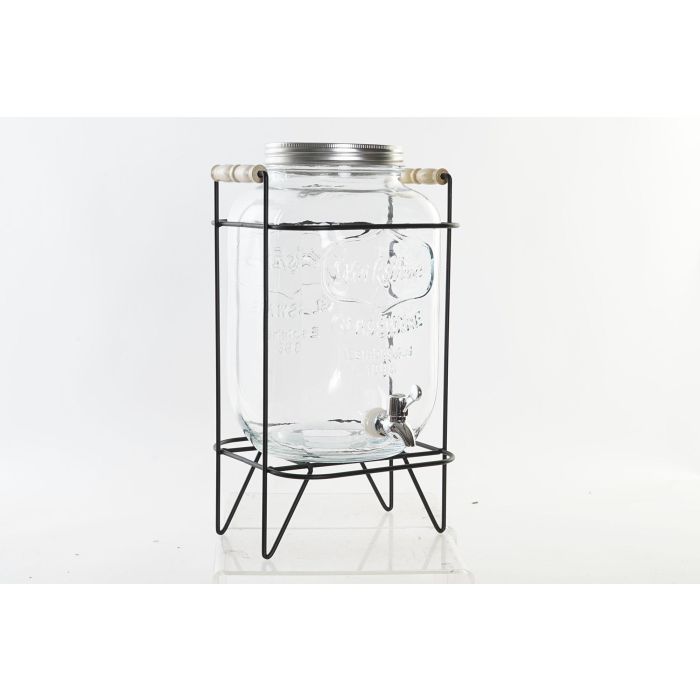 Dispensador Bebidas Cottage DKD Home Decor Transparente Plateado 26 x 42 x 23 cm (4 Unidades) Dispensador Bebidas Cottage DKD Home Decor Transparente Plateado 26 x 42 x 23 cm (4 Unidades)