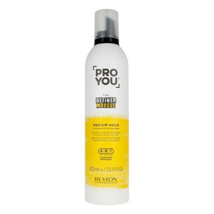 Revlon PROYOU the definer med mousse 400 ml - Mousse de fijación media con tecnología Instalast para definición y volumen, Y00317 Revlon PROYOU the definer med mousse 400 ml - Mousse de fijación media con tecnología Instalast para definición y volumen, Y00317