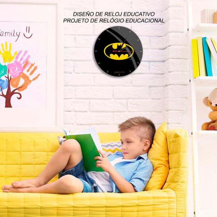 ERT GROUP Reloj de Pared Batman DC Comics 30.5cm con Mecanismo Silencioso y Esfera Brillante y Reflectante 4 ERT GROUP Reloj de Pared Batman DC Comics 30.5cm con Mecanismo Silencioso y Esfera Brillante y Reflectante 4