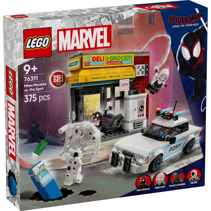 LEGO 76311 Marvel Spider-Verse: Miles Morales vs. The Smudge - Juego de Construcción para Niños 9+ años 9