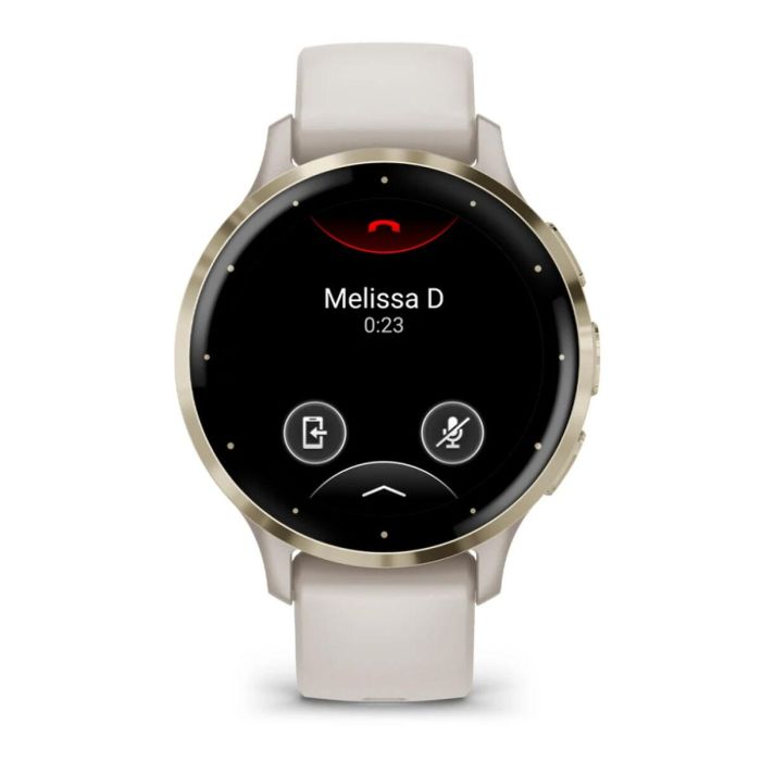 Garmin AAAAL87491 Reloj inteligente con GPS Venu 3S, 30,4 mm (1,2"), acero dorado suave, caja marfil, correa silicona marfil 10