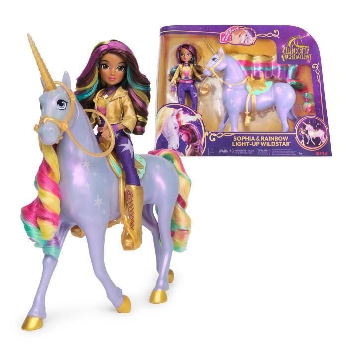 SPIN MASTER UNICORNIO CON FUNCIONES 28 CM WILDSTAR + MUÑECA 24 CM Unicorn Academy SPIN MASTER UNICORNIO CON FUNCIONES 28 CM WILDSTAR + MUÑECA 24 CM Unicorn Academy